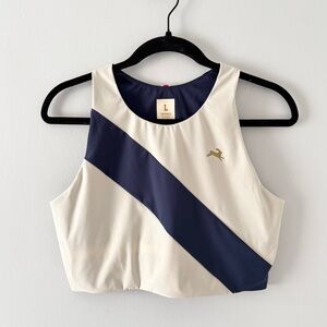 Tracksmith Bell Lap Top Racerback Crop Sports Bra Race Running Compression